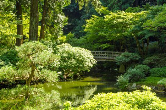 View of the Japanese Garden in Portland, Oregon