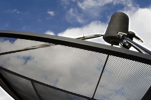 The Satellite Signal Wave Receiver Dish for Television