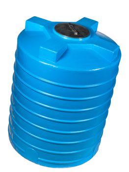 Big polyethylene container of 2000 litres. Used for accumulation, storage and transportation of not only technical or drinking water, but also a variety of dry and liquid food products, as well as oils and chemicals.