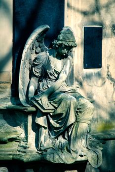 Angel statue on Cemetery in Europe
