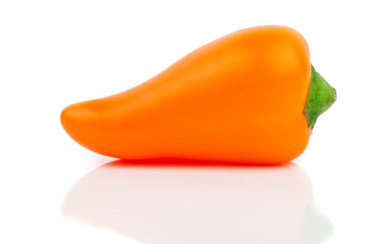 mini peppers on white background