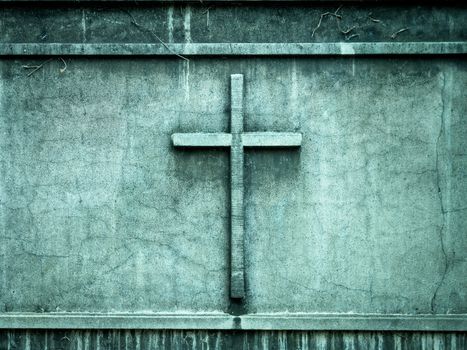 cross on wall background