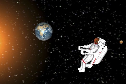 Digital Illustarion of an Astronaut