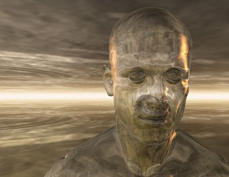Digital Illustration of a surreal Man