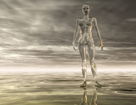 Digital Illustration of a surreal Woman