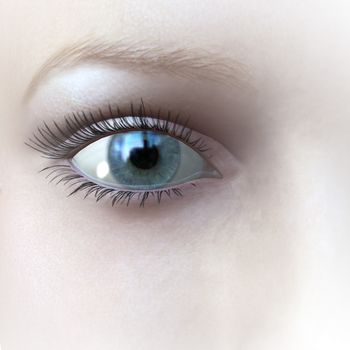 digital rendering of an eye
