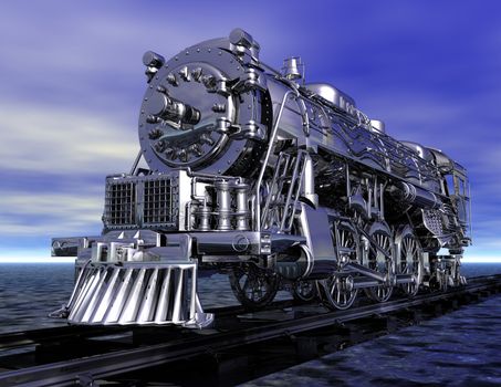 digital rendering of a locomotive