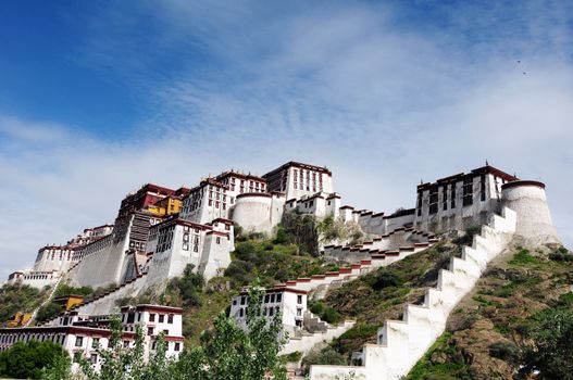 Landmark of the famous Potala Palace in Lhasa,Tibet