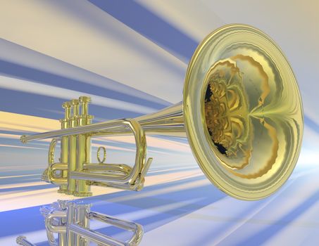 digital visualization of a trumpet