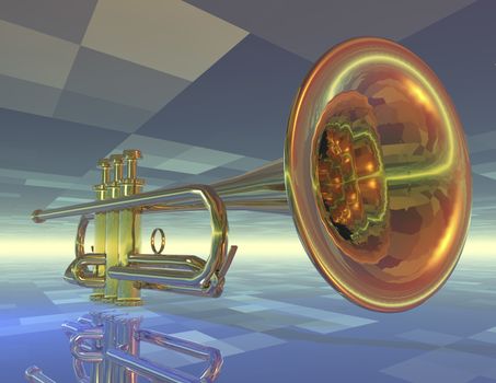 digital visualization of a trumpet