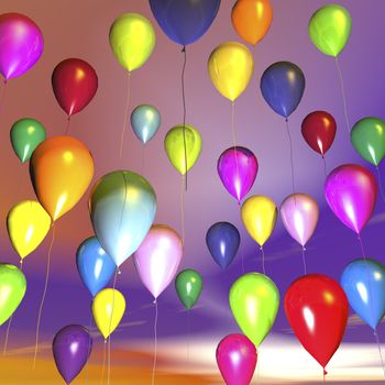 digital visualization of balloons