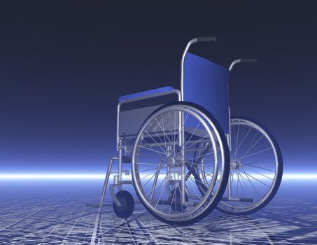 digital visualization of a wheelchair