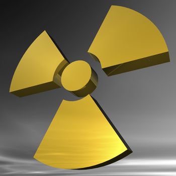 Digital Illustration of a radioactive Sign