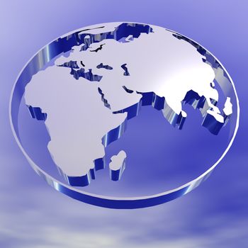 Digital Illustration of an Earth Pictogram