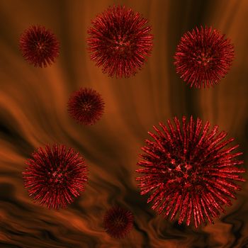 Digital Illustration of a Virus