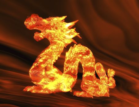 Digital Illustration of a Dragon