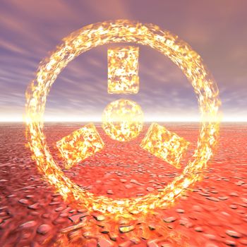 Digital Illustration of a Radioactivity Sign