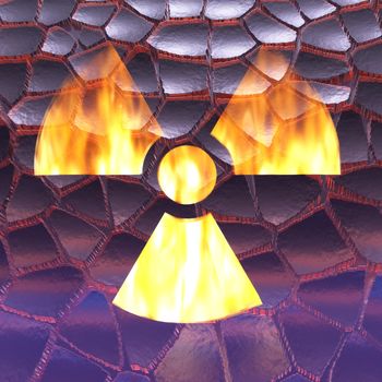 Digital Illustration of a Radioactivity Sign