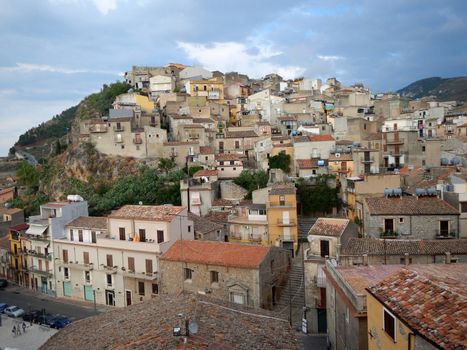 A landscape as a postcard from Caccamo.