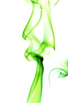 green smoke abstract background close up