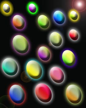 image of spots abstract and multi-colored