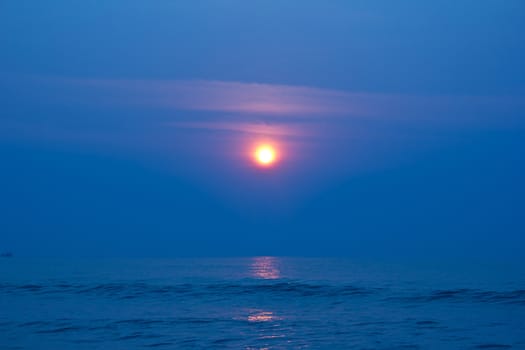 sun rise on the beach Cha um, Thailand