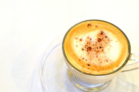 cappuccino coffee cup isolate on white background