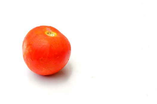 Ripe red tomatoes isolated on white background