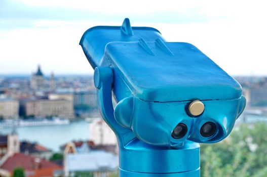Tourist binoculars at Budapest