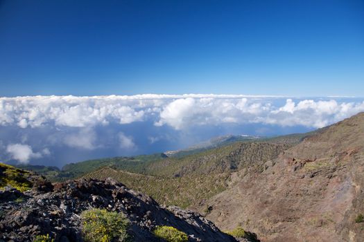 high landscapes at La Palma in Canary Islands Spain