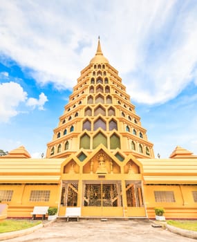 Pagoda in blue sky, Thailand
