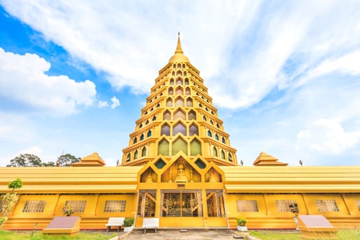 Pagoda in blue sky, Thailand