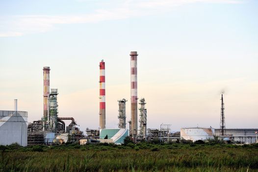 French oil refinery in Fos on sea beside Marseille.