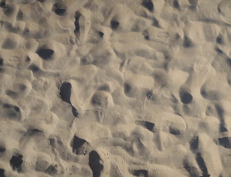 closeup of sand pattern of a beach in the summer