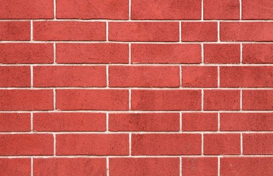 Red brick wall with straight rows