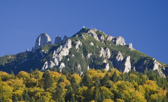 autumn rural mountain landscape, Romanian Carpathians