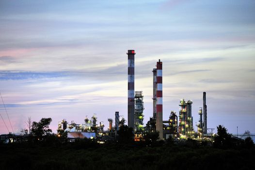 French oil refinery in Fos on sea beside Marseille.