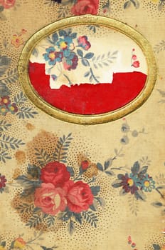 antique floral diary cover