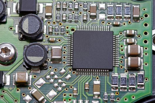 Close up image of a electronic board