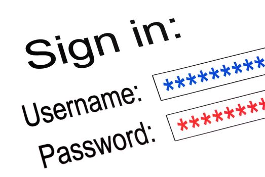 Sign in with hidden username and password