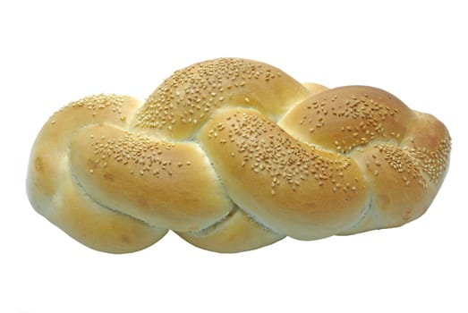 Fresh bread on a white background