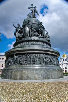Novgorod memorial to the Viking Ryurik and the ensuing 1,000 years of Russian history