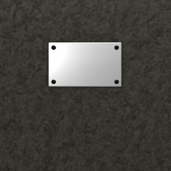 blank white sign on stone background - 3d illustration