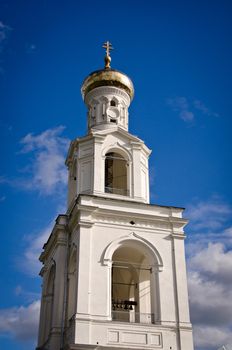 Bell tower of a Russian Orthodox church