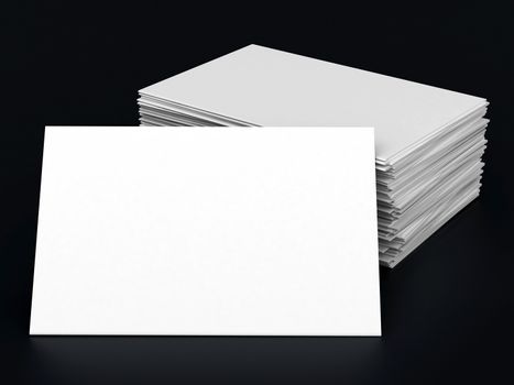 Business cards blank mockup - template - black background