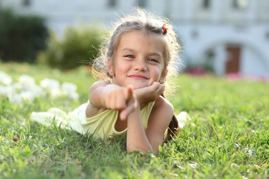 Portrait of a happy little girl