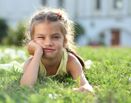 Portrait of a happy little girl