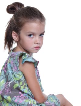 Closeup portrait of pretty little girl