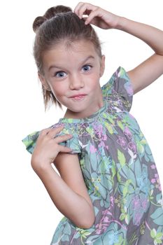 Closeup portrait of pretty little girl