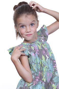 Closeup portrait of pretty little girl